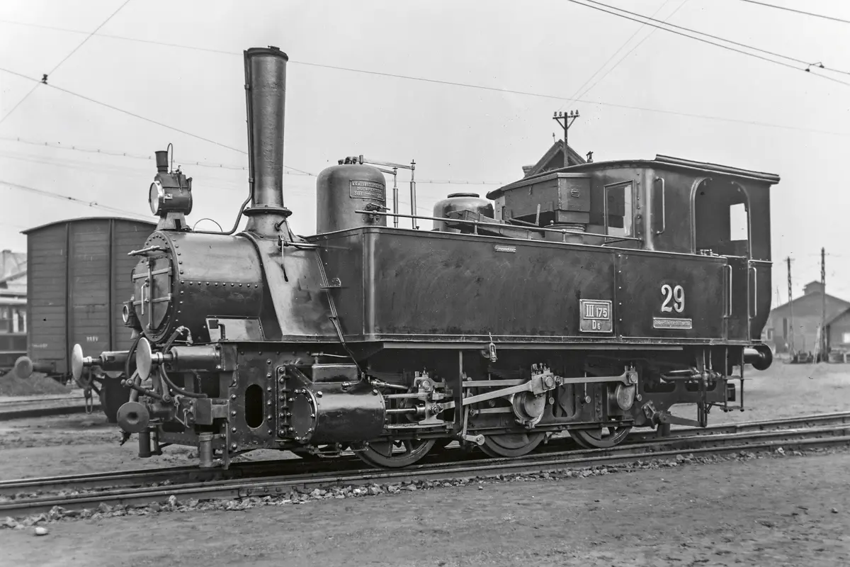BHÉV 29-es pályaszámú gőzmozdony a Vágóhíd vontatási telepen. A mozdonyt a MÁVAG gyártotta 1903-ban