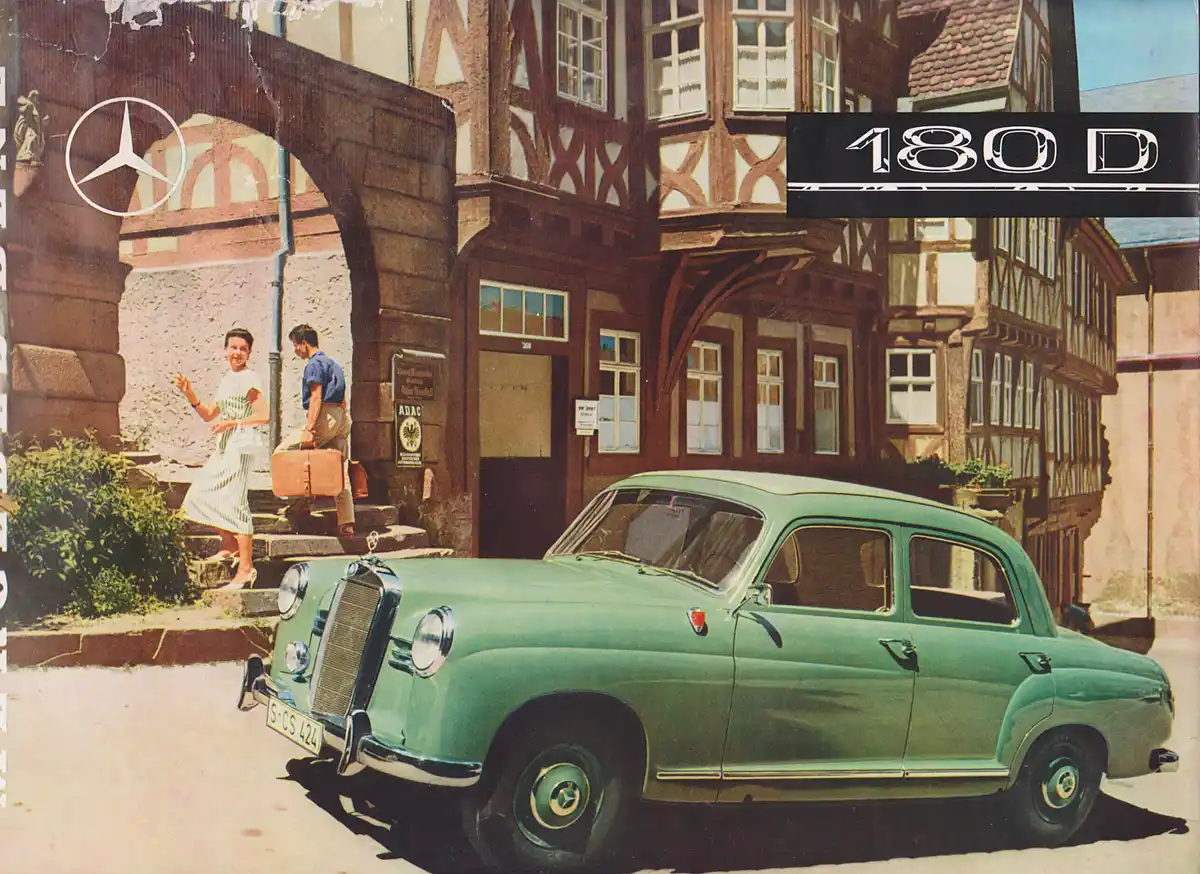 Az 1955-ben bemutatott 180D 1,8-as dízelmotorja 43 LE-s volt, így 110 km/h volt a Ponton végsebessége