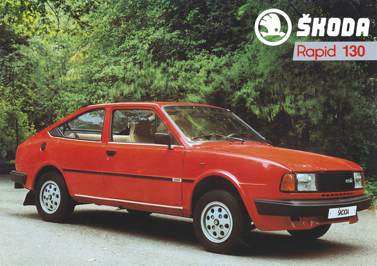 Az exportcég a Motokov sok prospektust gyártatott főleg a német és a holland piacra. A képen egy korai 130-as Rapid, 58 LE-s 1,3-as motorral
